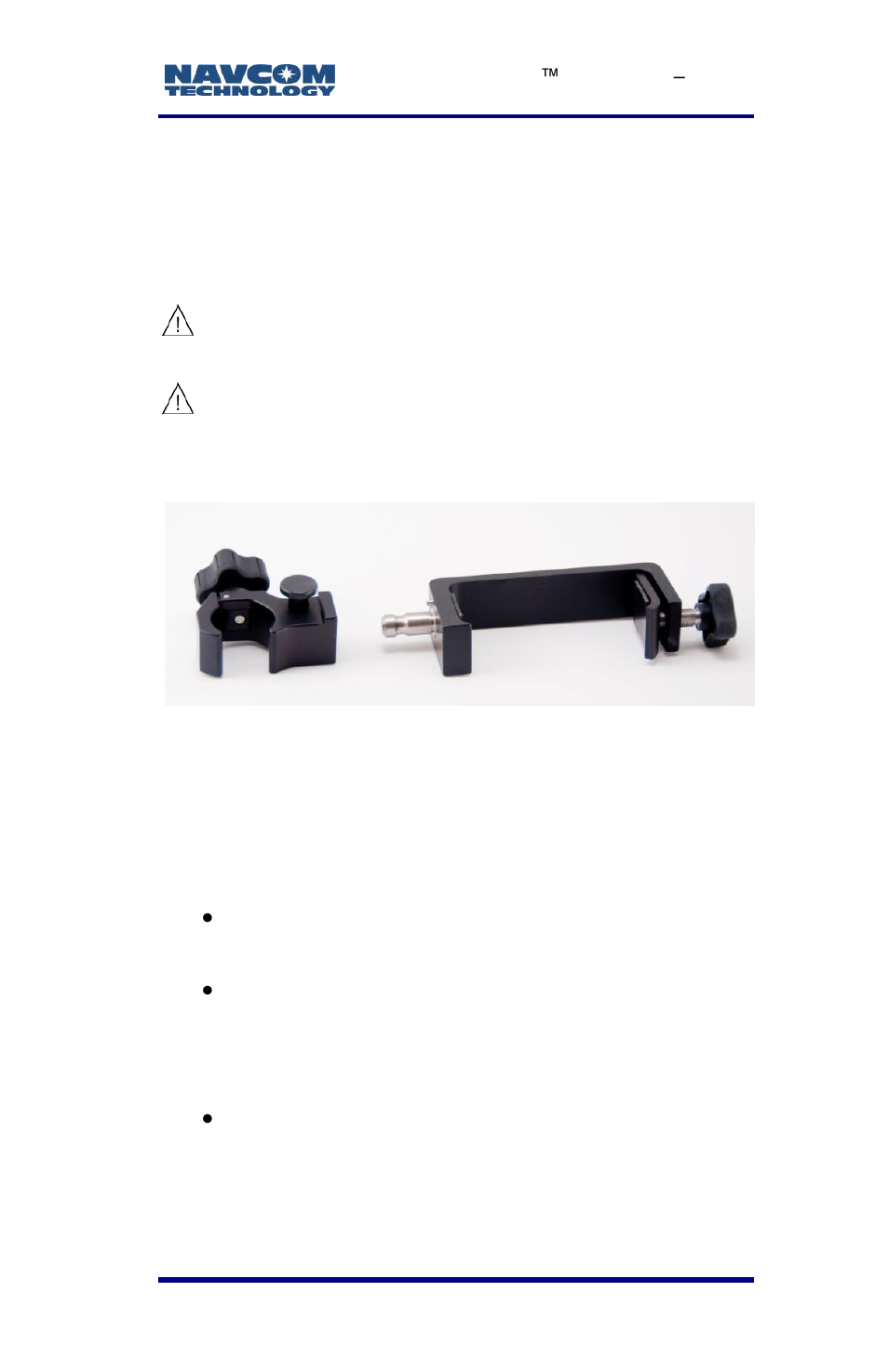 Rover test setup, Figure 23: pole clamp and cradle | NavCom LAND-PAK Rev.E User Manual | Page 63 / 156