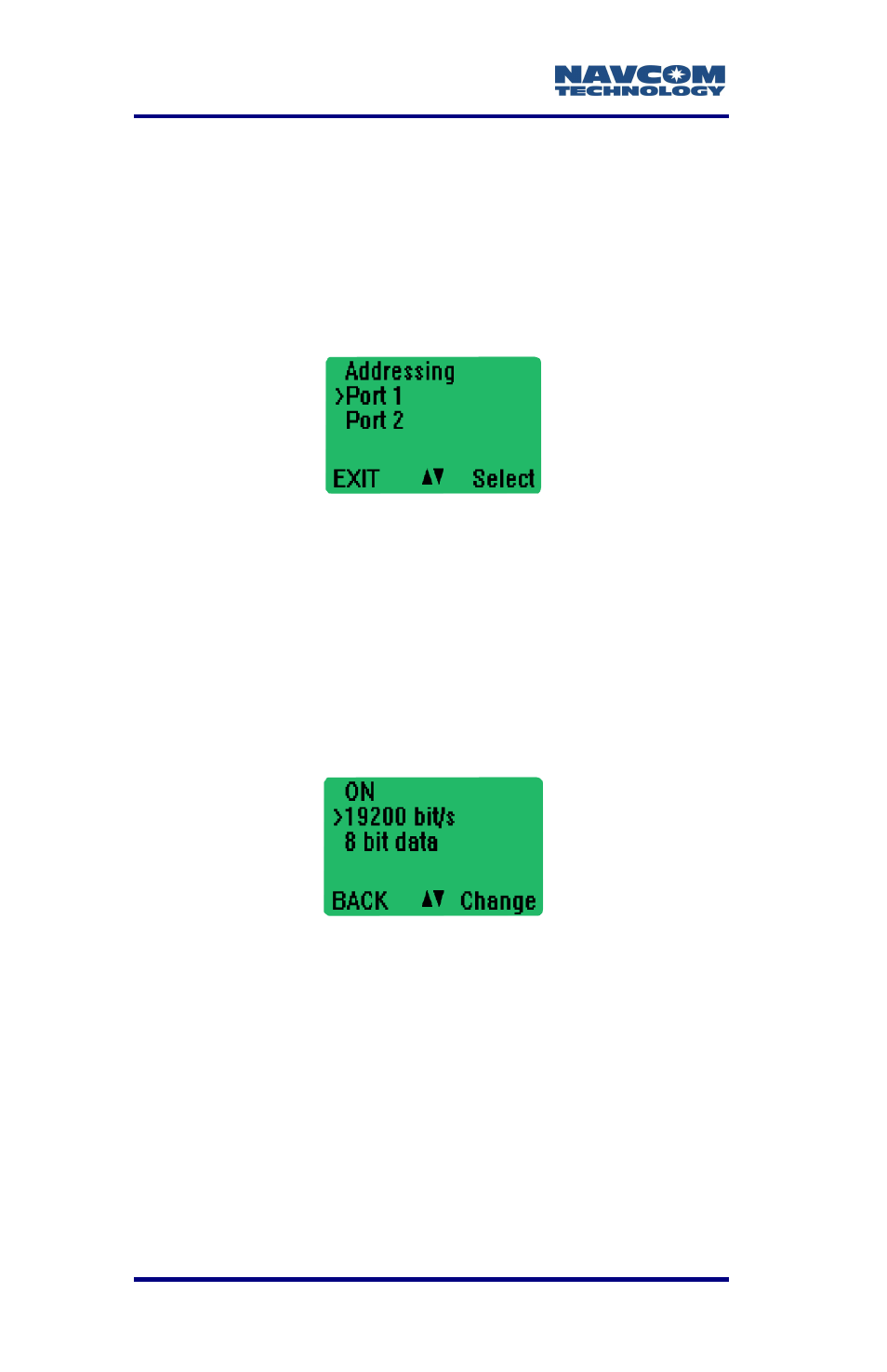 Serial port settings | NavCom LAND-PAK Rev.F User Manual | Page 119 / 159