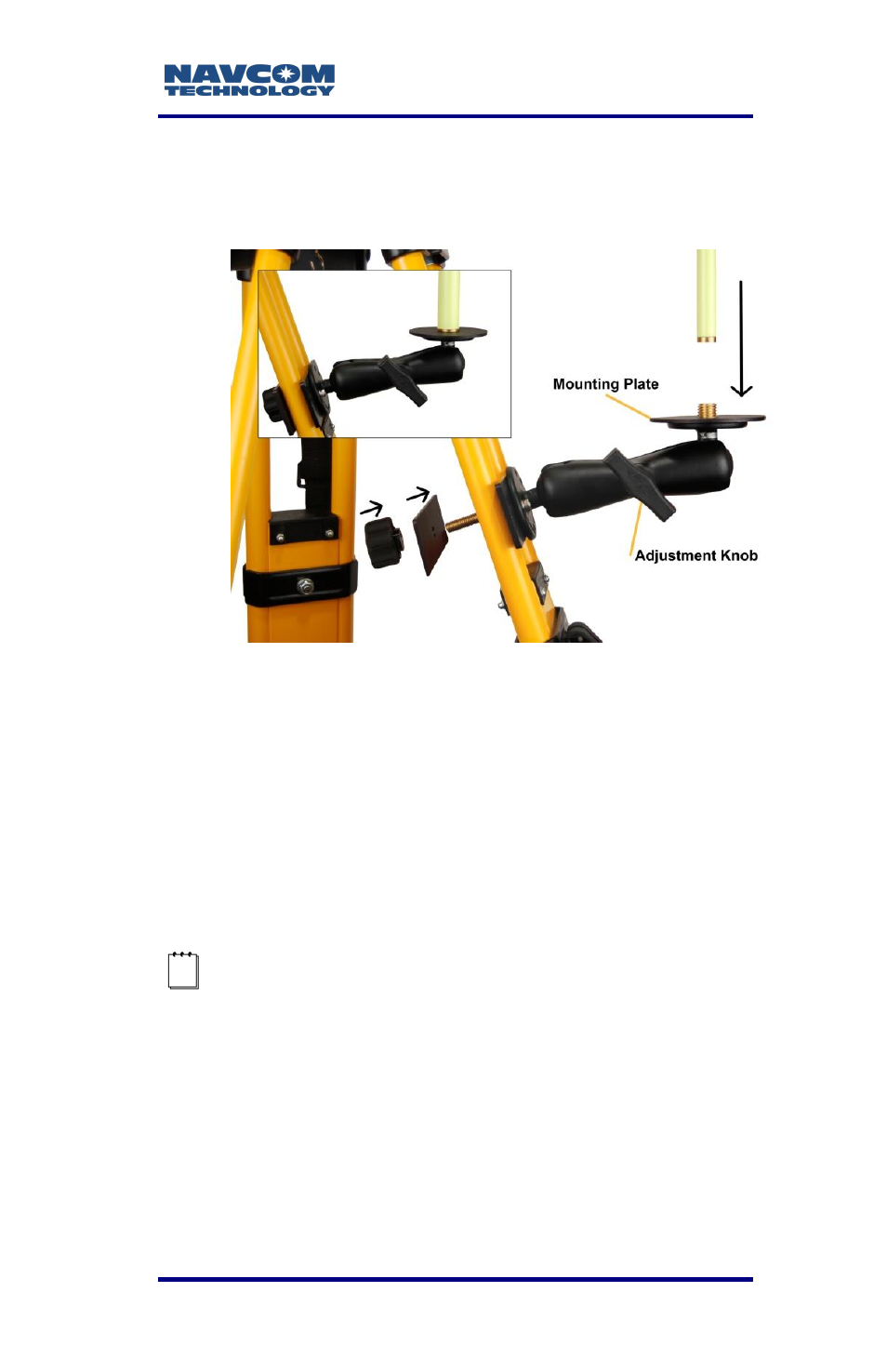 Buhf boost radio setup, B uhf boost radio setup, Figure 81: mounting the radio antenna bracket | NavCom LAND-PAK Rev.F User Manual | Page 124 / 159