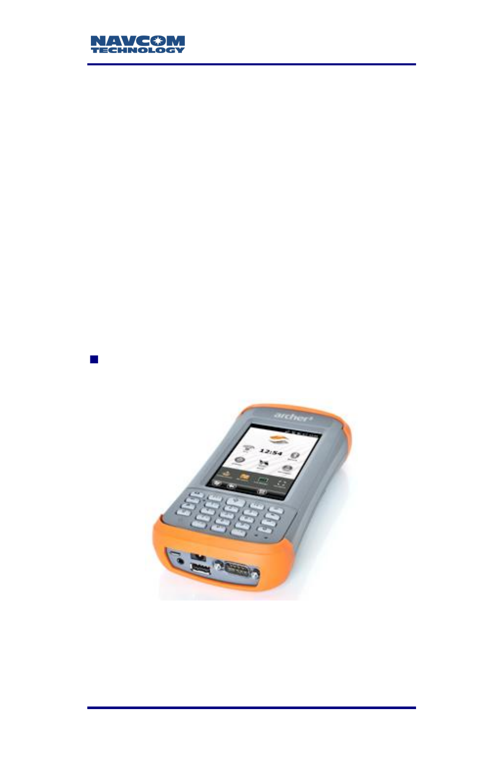 Juniper archer 2 handheld data collector, Figure 7: archer 2 handheld device | NavCom LAND-PAK Rev.F User Manual | Page 35 / 159