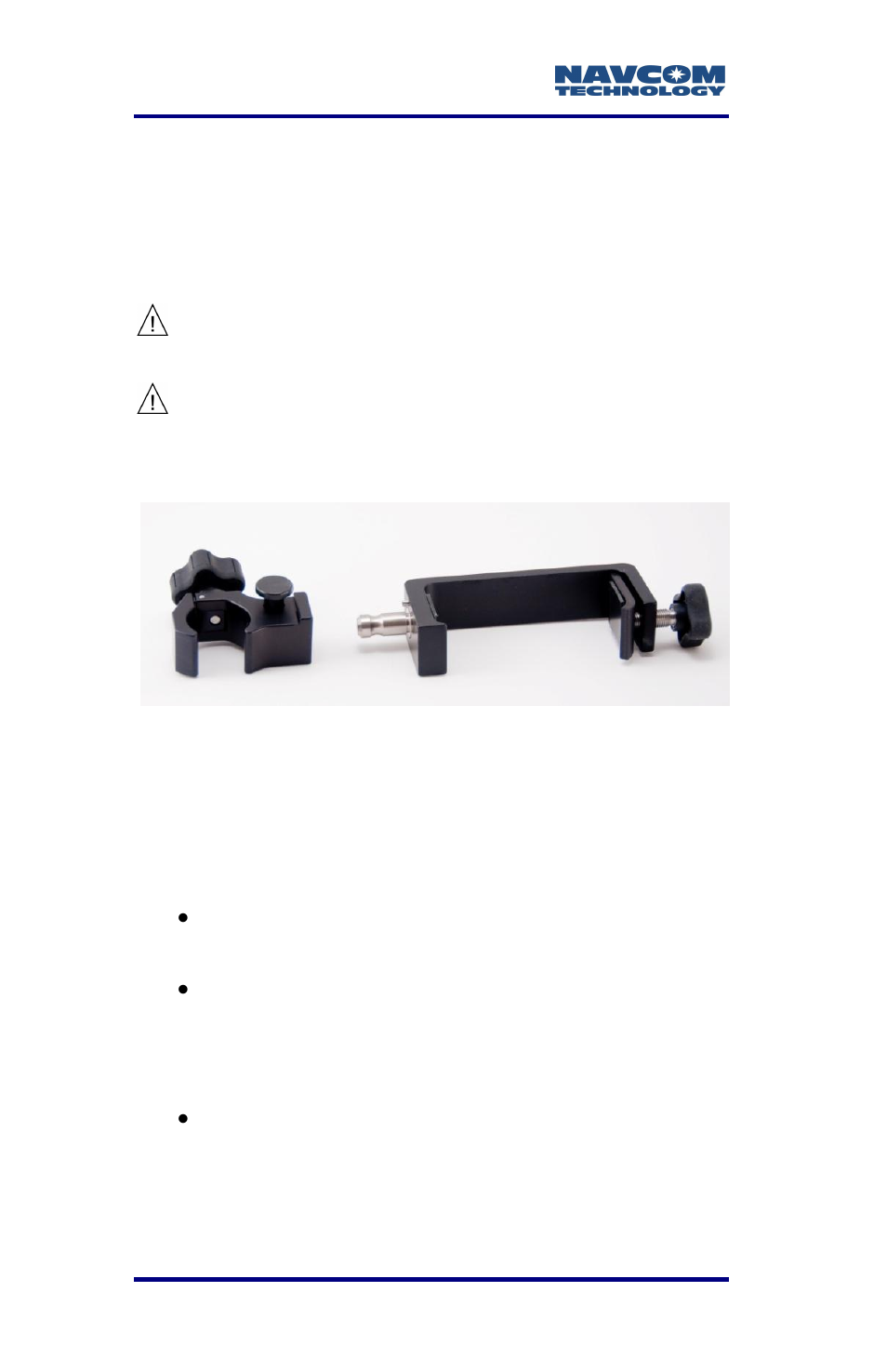 Rover test setup, Figure 22: pole clamp and cradle | NavCom LAND-PAK Rev.F User Manual | Page 65 / 159