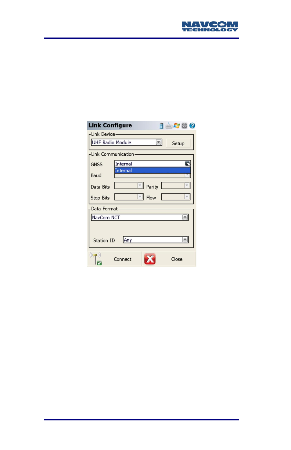 Figure 40: link configure | NavCom LAND-PAK Rev.F User Manual | Page 80 / 159