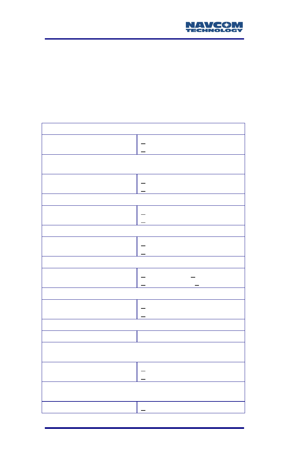 Setting tolerances, Table 9: measurement performance | NavCom LAND-PAK Rev.F User Manual | Page 94 / 159