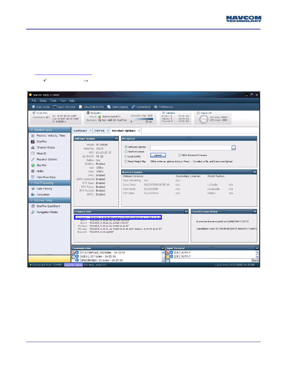 V2.2.9.0, V2.1.7.0 | NavCom StarFire Satellite Change Rev.G User Manual | Page 19 / 24