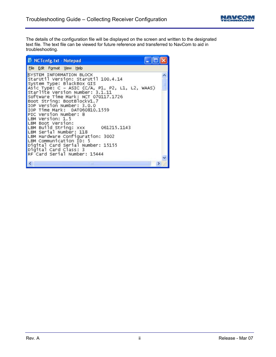 NavCom TS Collecting Receiver User Manual | Page 2 / 2