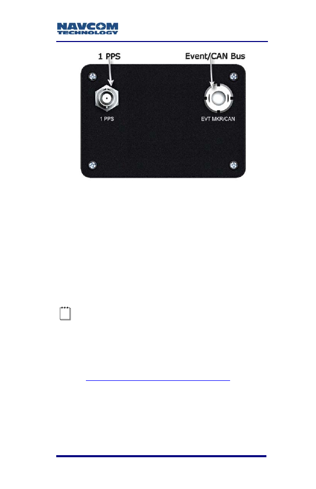 Can bus/event, Event, Figure 7: rt-3020m only back view | NavCom RT-3020 Rev.F User Manual | Page 37 / 93