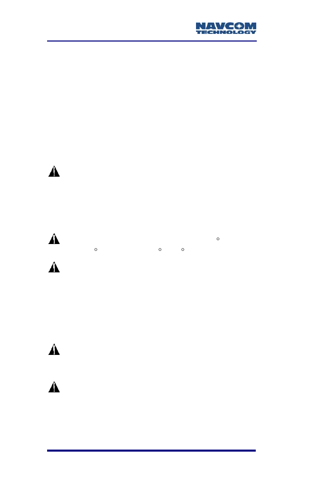Battery packs, Chapter 5 safety instructions\battery packs | NavCom SF-2040 Rev.F User Manual | Page 56 / 93