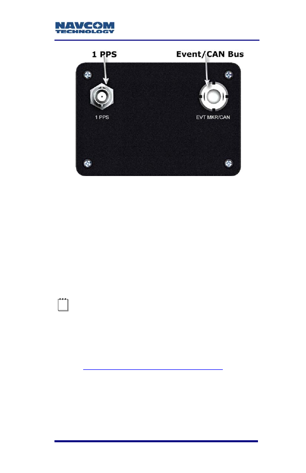 Can bus/event, Event, Figure 7: sf-2050m only back view | NavCom SF-2050 Rev.G User Manual | Page 37 / 99