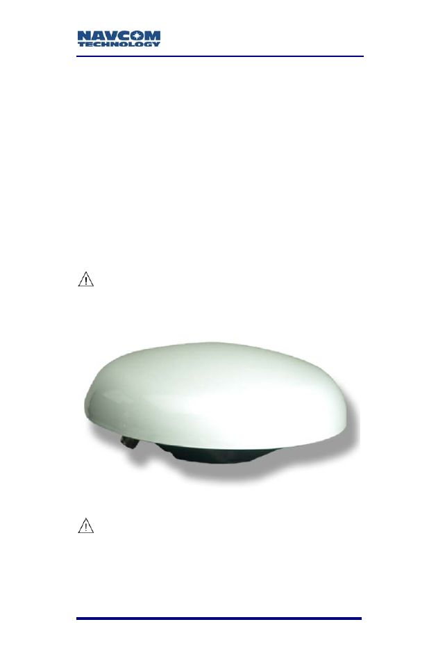 Chapter 3 installation, Standard antenna, Chapter 3 | Installation, Figure 9: standard gps/l-band antenna | NavCom SF-2050 Rev.G User Manual | Page 43 / 99