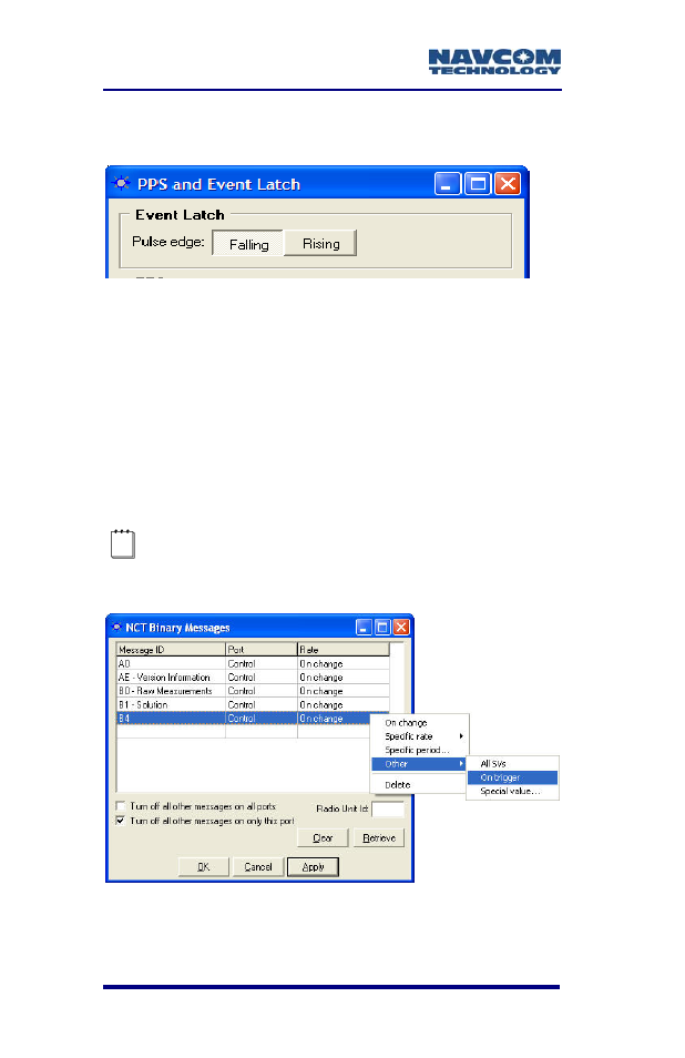 Figure d2: pps & event latch configuration | NavCom SF-2050 Rev.G User Manual | Page 84 / 99