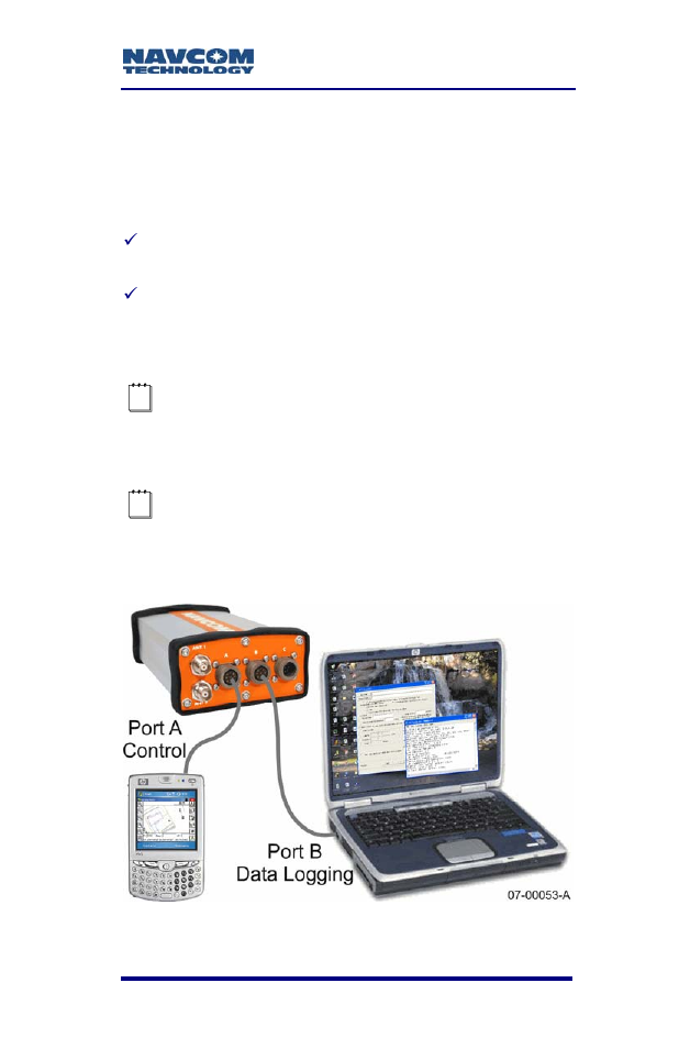 Communication port connectivity, Figure 18: communication port connections | NavCom SF-2110 Rev.C User Manual | Page 49 / 99