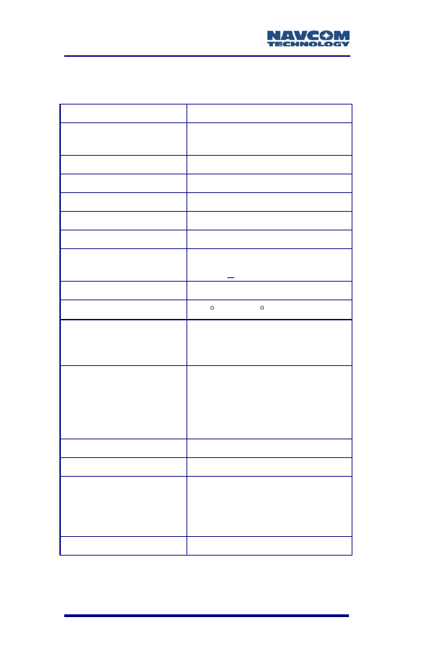 Table 13: l-band sf-2110r antenna | NavCom SF-2110 Rev.C User Manual | Page 70 / 99