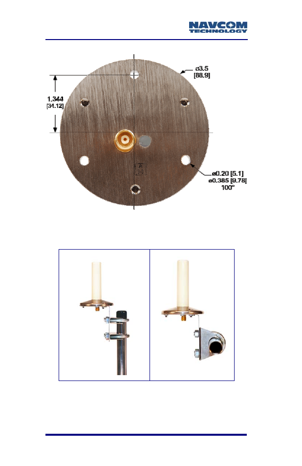 Figure 23: pn: 82-001018-0001lf mounts, Figure 24: pipe mount adapter for l-band sf-2110r, Antenna | NavCom SF-2110 Rev.C User Manual | Page 72 / 99