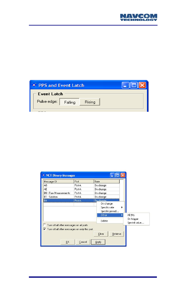 Figure 28: *pps & event latch configuration | NavCom SF-2110 Rev.C User Manual | Page 82 / 99