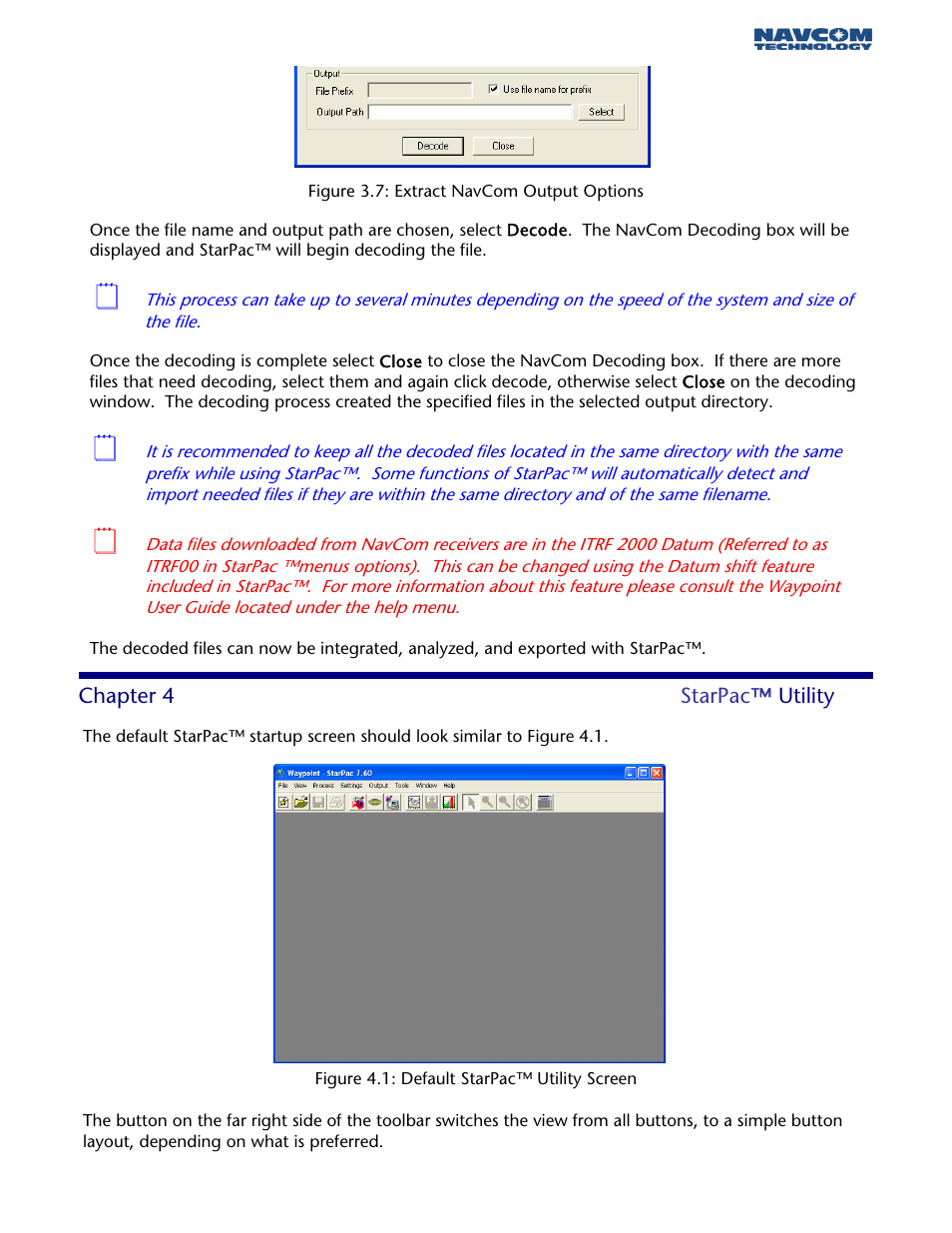 Chapter 4- starpac utility | NavCom StarPac Rev.A User Manual | Page 11 / 15