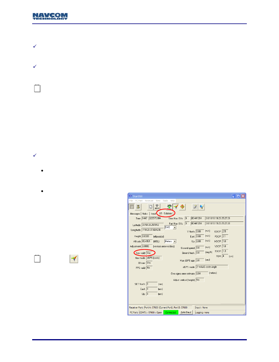 Figure 10: b1 – solution, 3d nav field | NavCom StarUtil-2110 Rev.B User Manual | Page 21 / 85