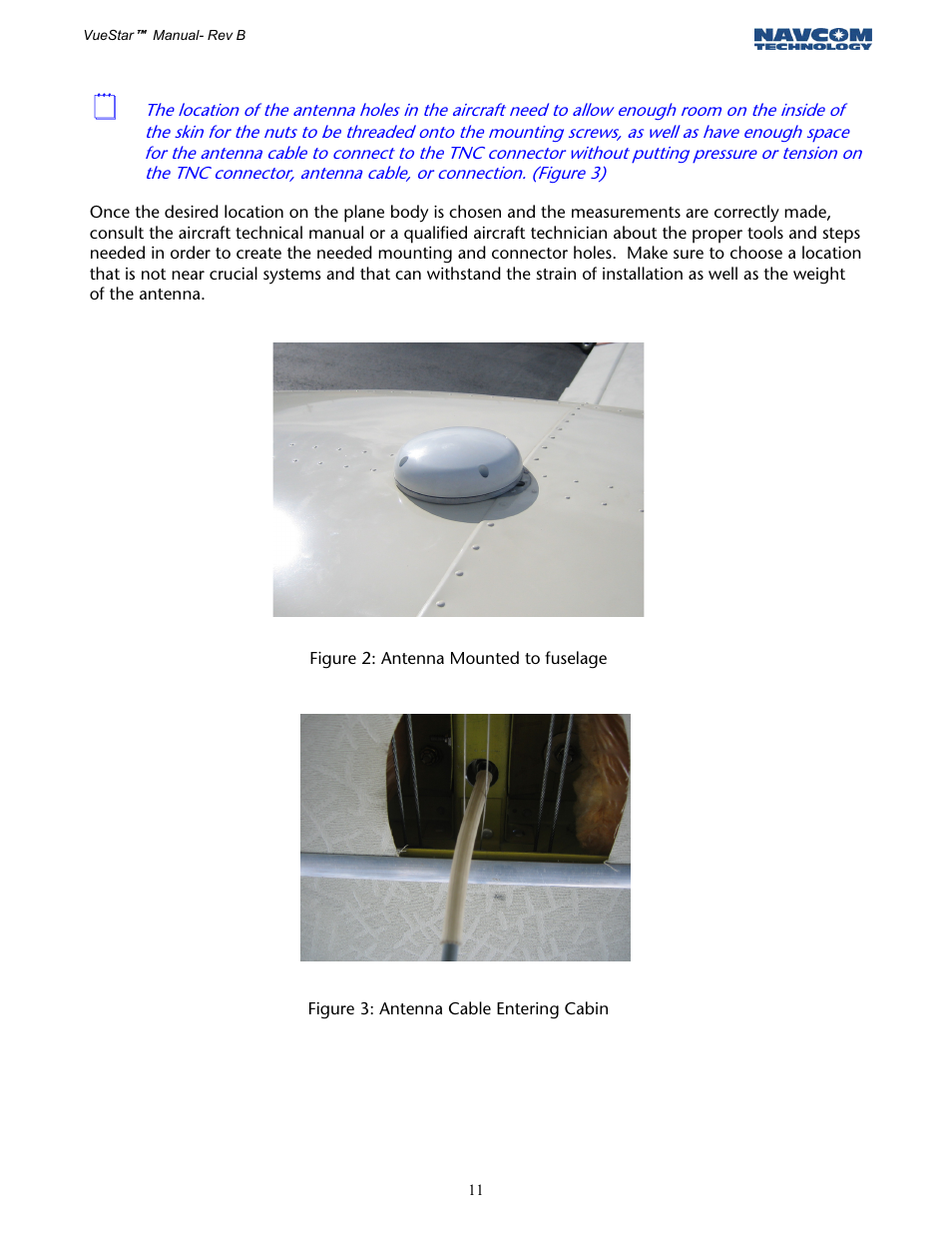 NavCom VueStar Rev.B User Manual | Page 11 / 13