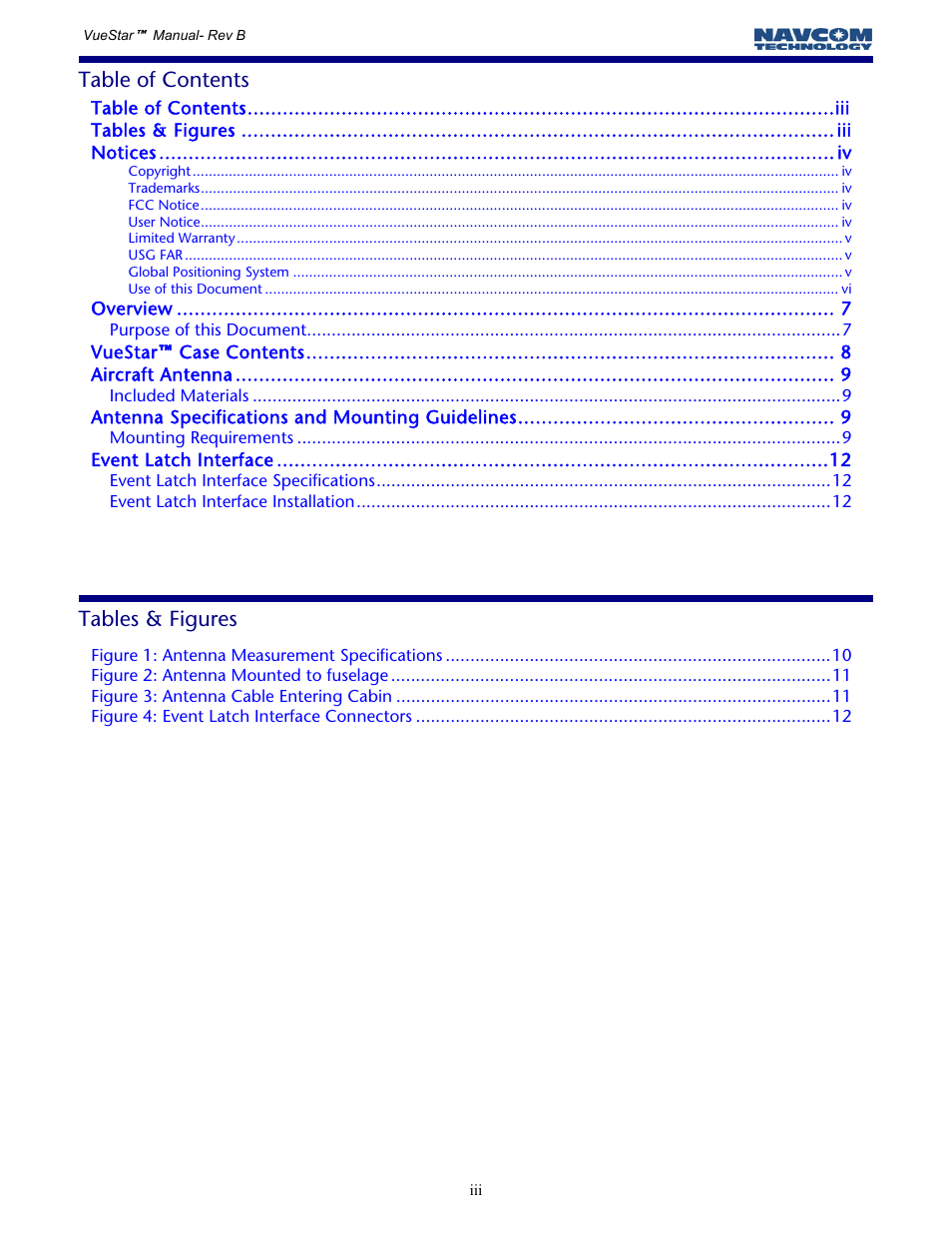NavCom VueStar Rev.B User Manual | Page 3 / 13