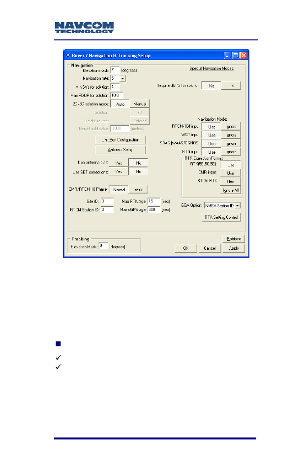 Figure 14: starutil rover navigation setup | NavCom RT-3010 Rev.F User Manual | Page 51 / 89