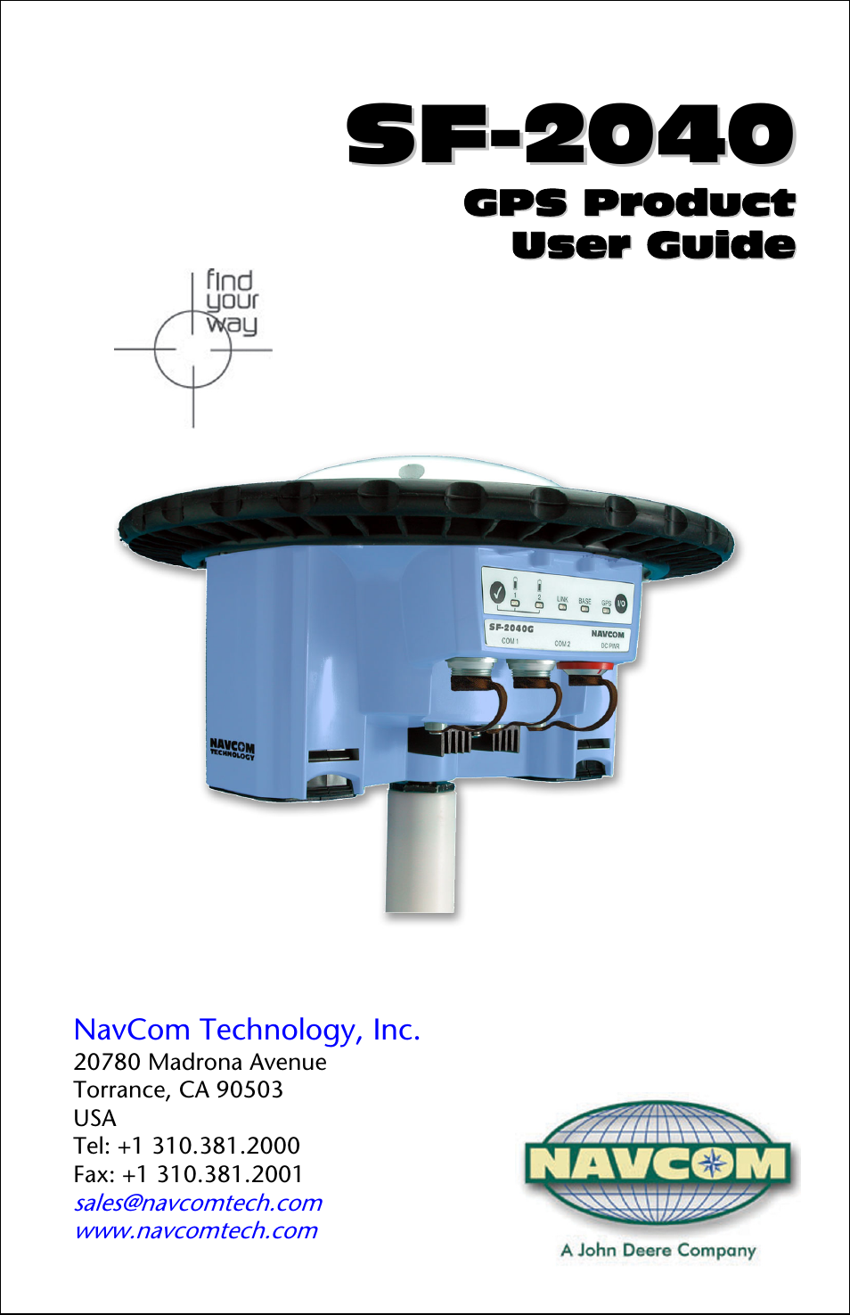 NavCom SF-2040 Rev.E User Manual | 63 pages