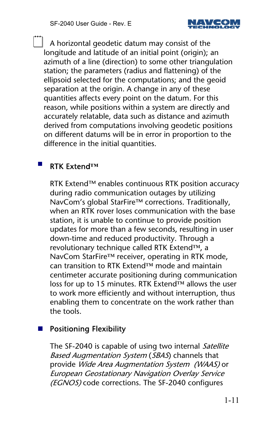 NavCom SF-2040 Rev.E User Manual | Page 13 / 63