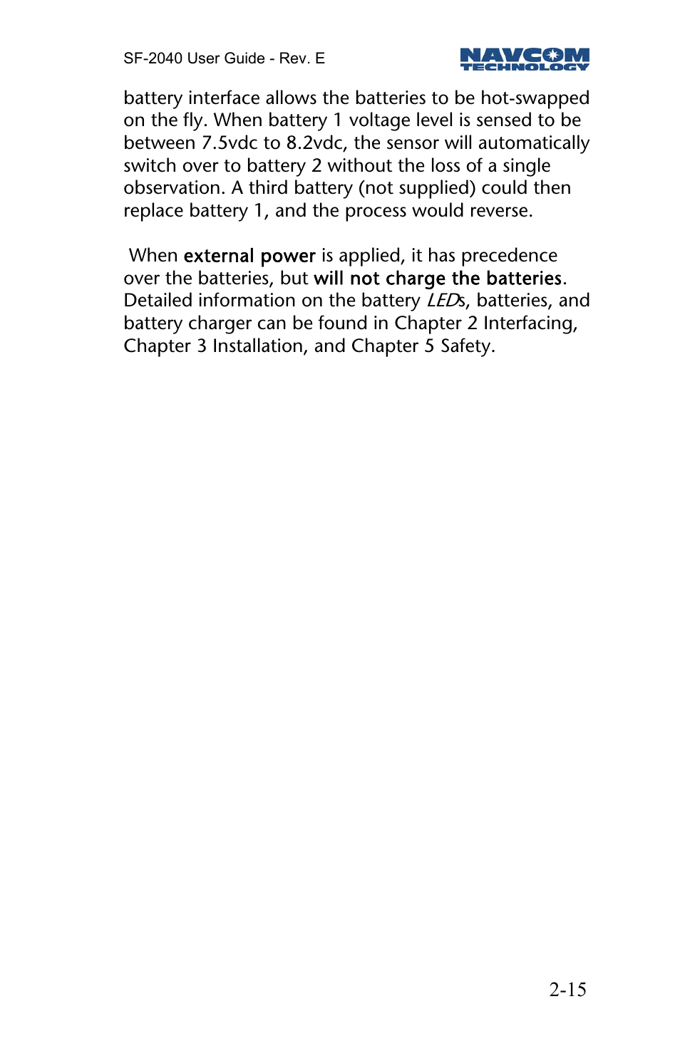 NavCom SF-2040 Rev.E User Manual | Page 17 / 63