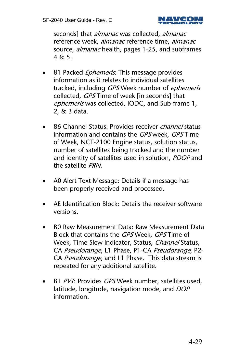 NavCom SF-2040 Rev.E User Manual | Page 31 / 63