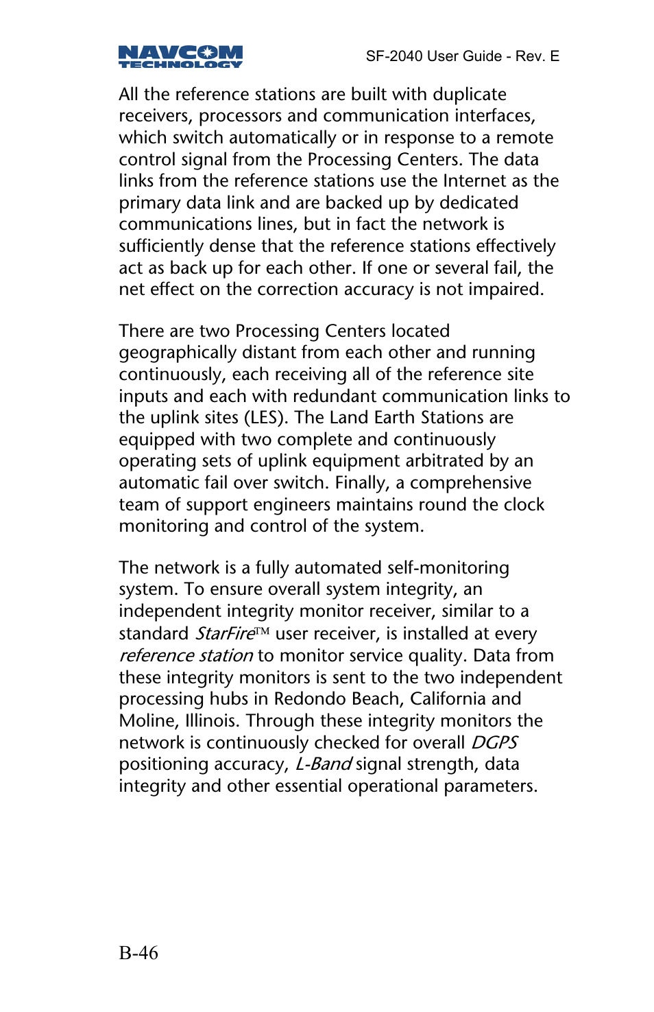NavCom SF-2040 Rev.E User Manual | Page 48 / 63