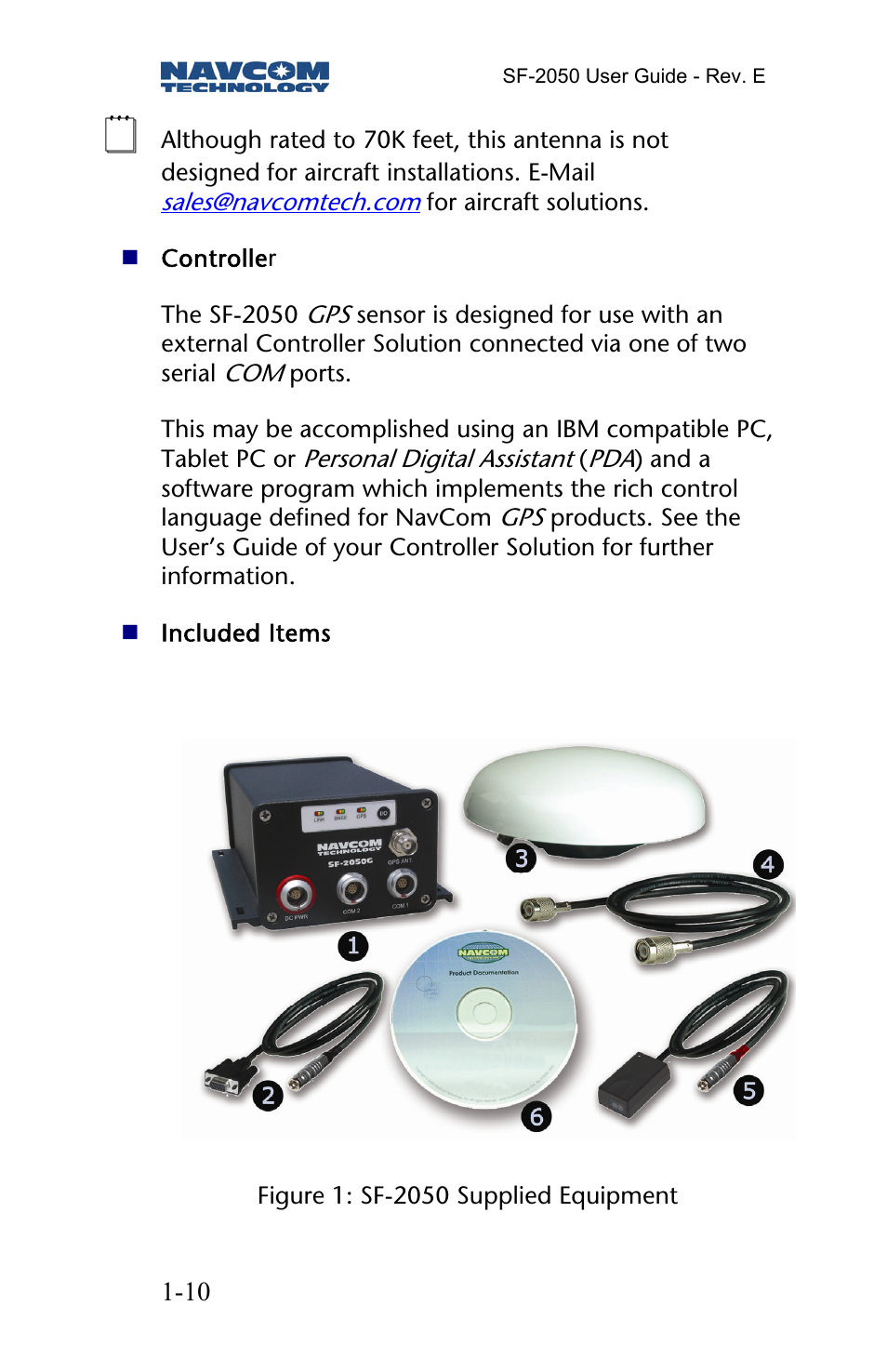 NavCom SF-2050 Rev.E User Manual | Page 12 / 67