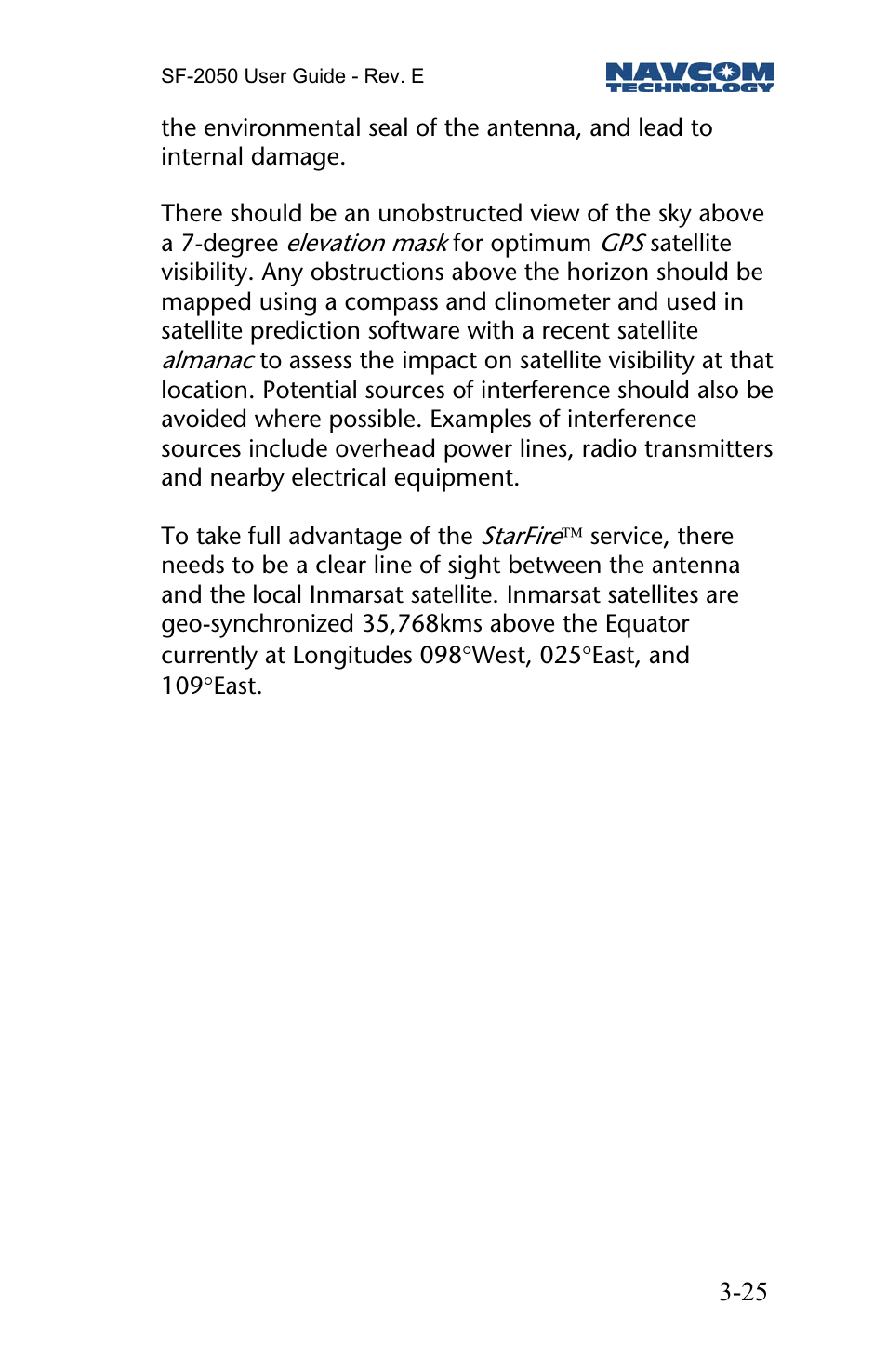 NavCom SF-2050 Rev.E User Manual | Page 27 / 67