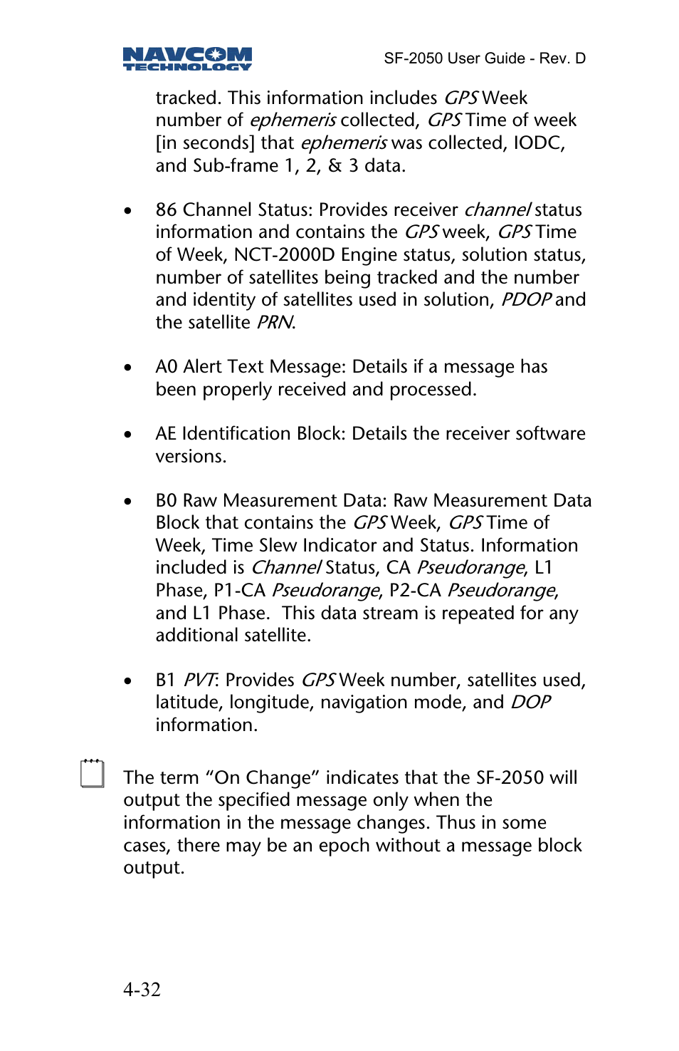 NavCom SF-2050 Rev.D User Manual | Page 34 / 65
