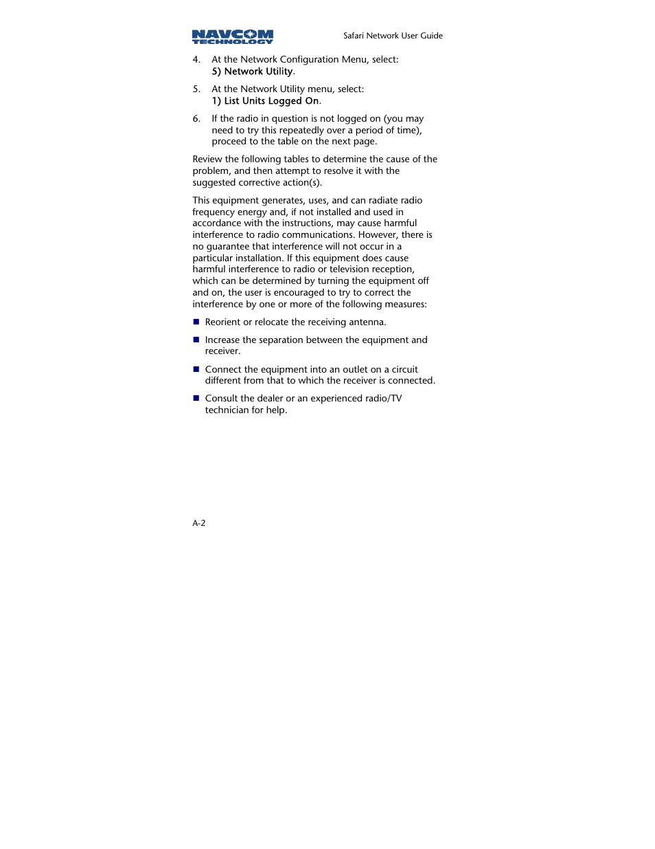 NavCom SR-7120 Rev.A User Manual | Page 100 / 117