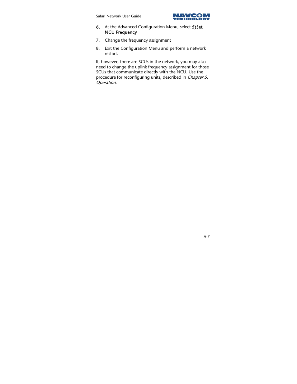 NavCom SR-7120 Rev.A User Manual | Page 105 / 117