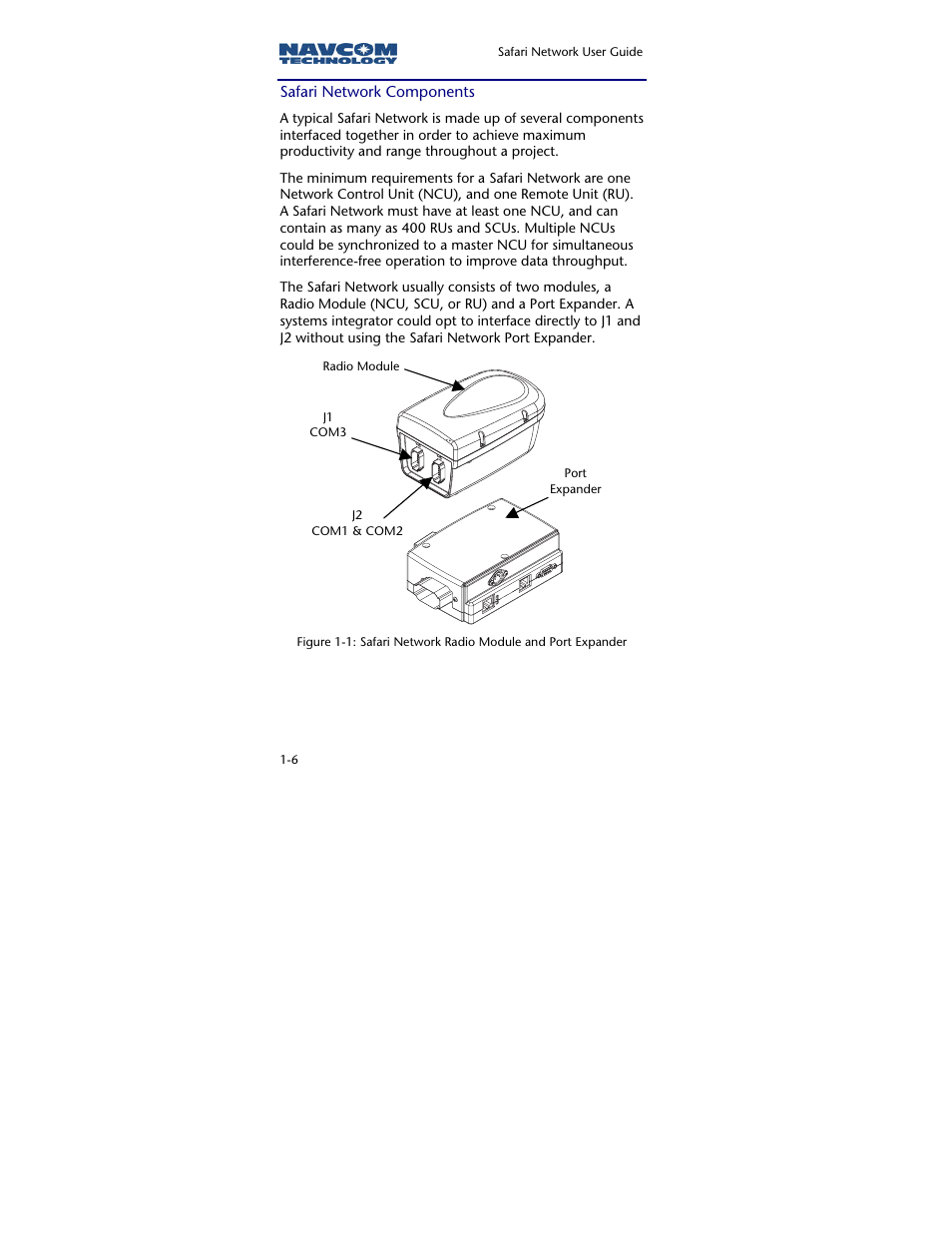Safari network components | NavCom SR-7120 Rev.A User Manual | Page 18 / 117