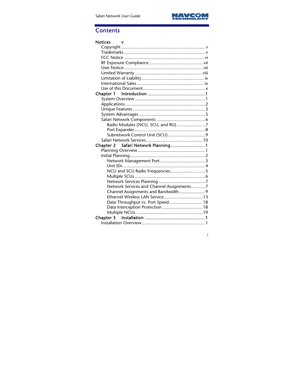NavCom SR-7120 Rev.A User Manual | Page 3 / 117