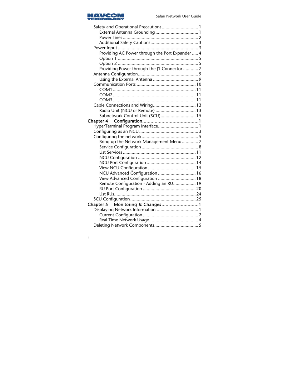 NavCom SR-7120 Rev.A User Manual | Page 4 / 117