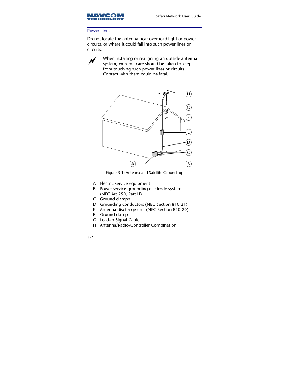 Power lines | NavCom SR-7120 Rev.A User Manual | Page 48 / 117
