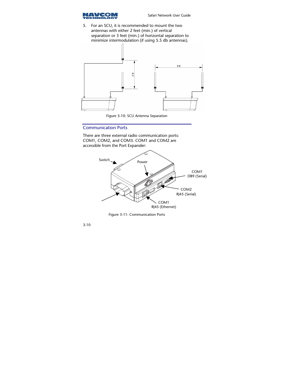 Communication ports | NavCom SR-7120 Rev.A User Manual | Page 56 / 117