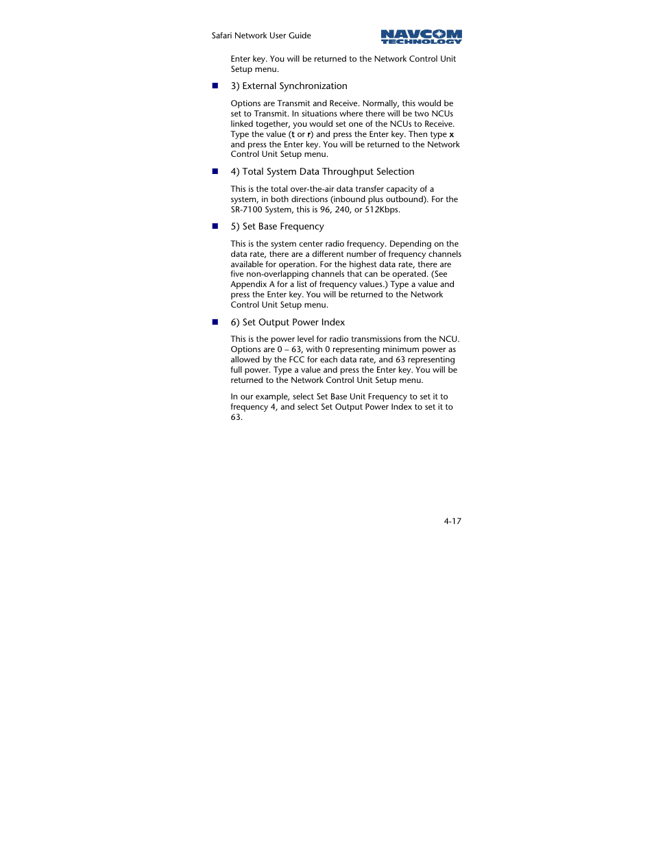 NavCom SR-7120 Rev.A User Manual | Page 79 / 117
