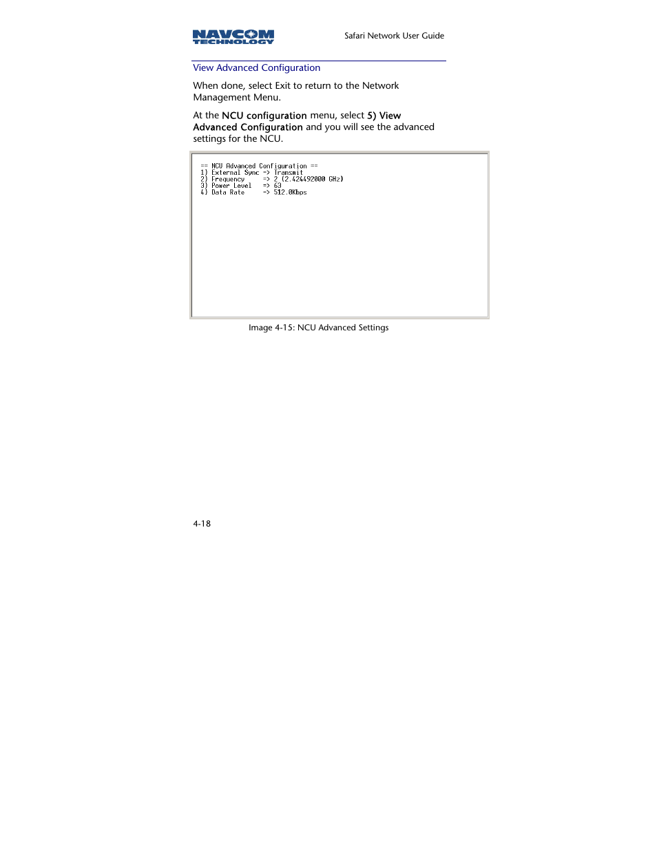View advanced configuration | NavCom SR-7120 Rev.A User Manual | Page 80 / 117