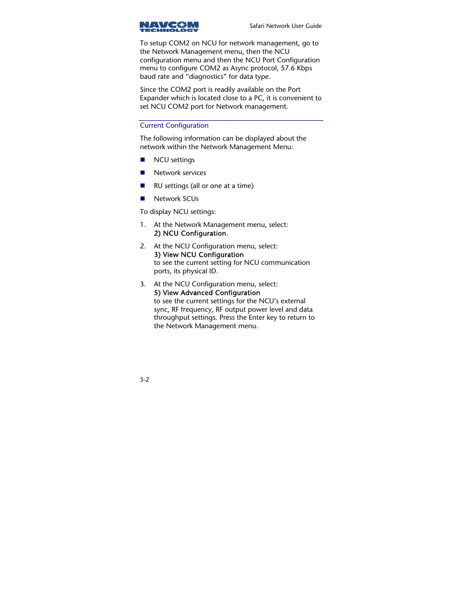 Current configuration | NavCom SR-7120 Rev.A User Manual | Page 90 / 117