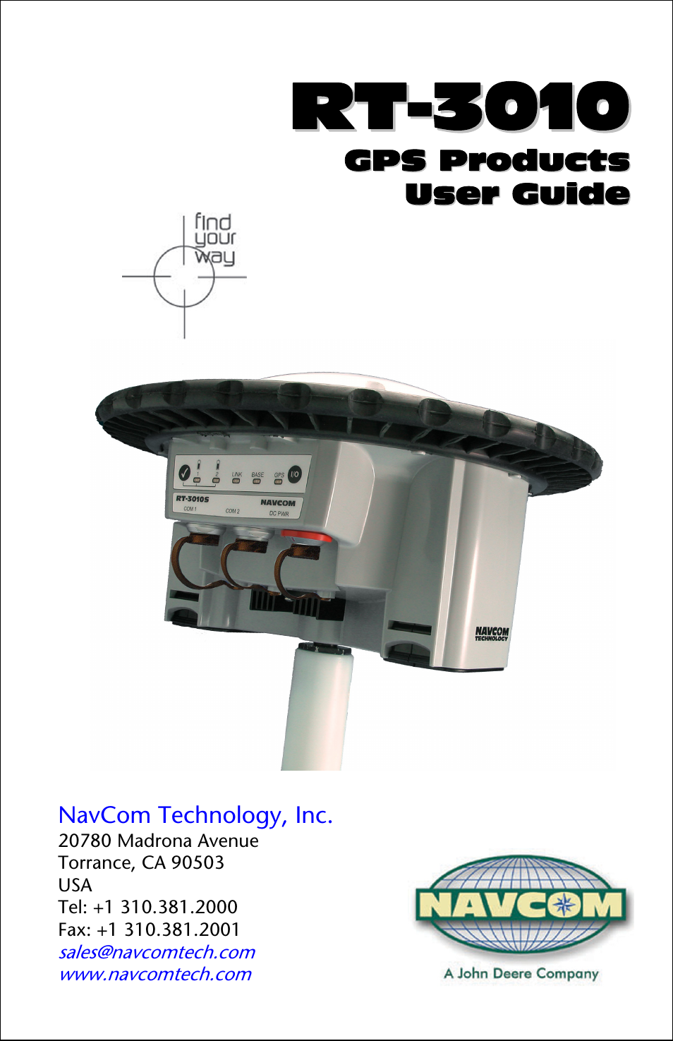 NavCom RT-3010 Rev.E User Manual | 61 pages