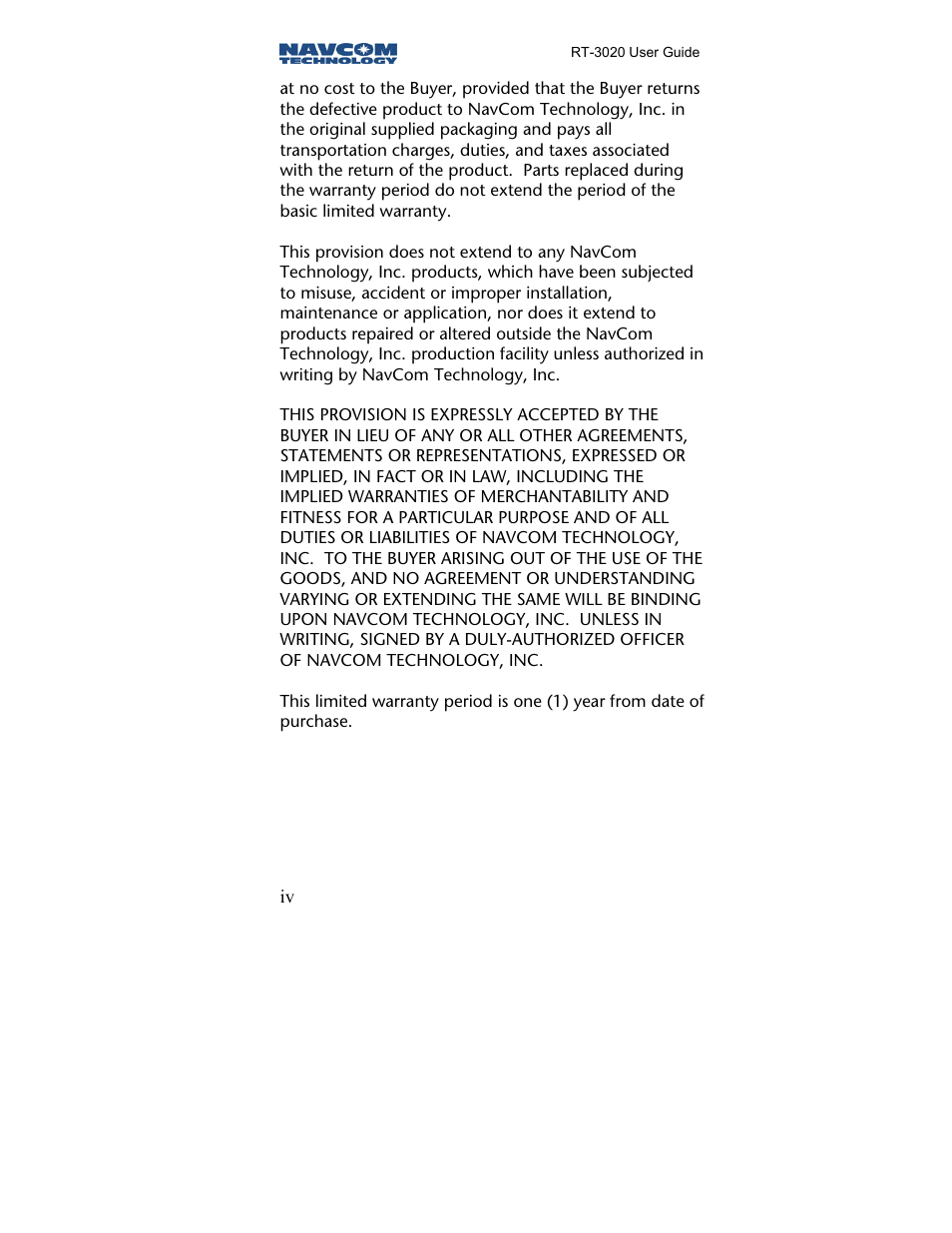 NavCom RT-3020 Rev.A User Manual | Page 6 / 56