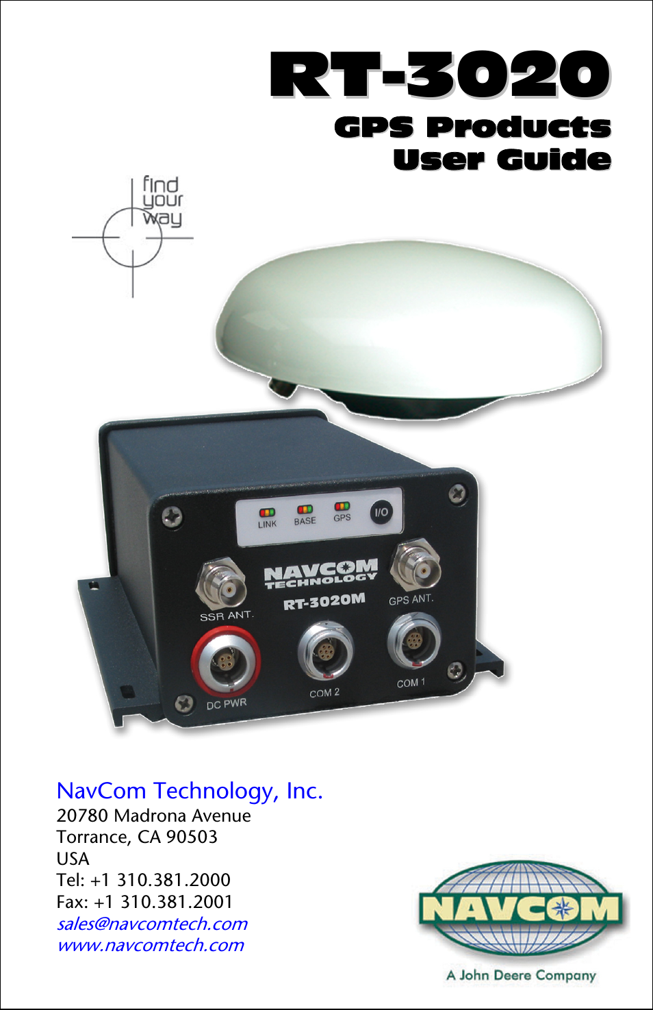 NavCom RT-3020 Rev.D User Manual | 61 pages