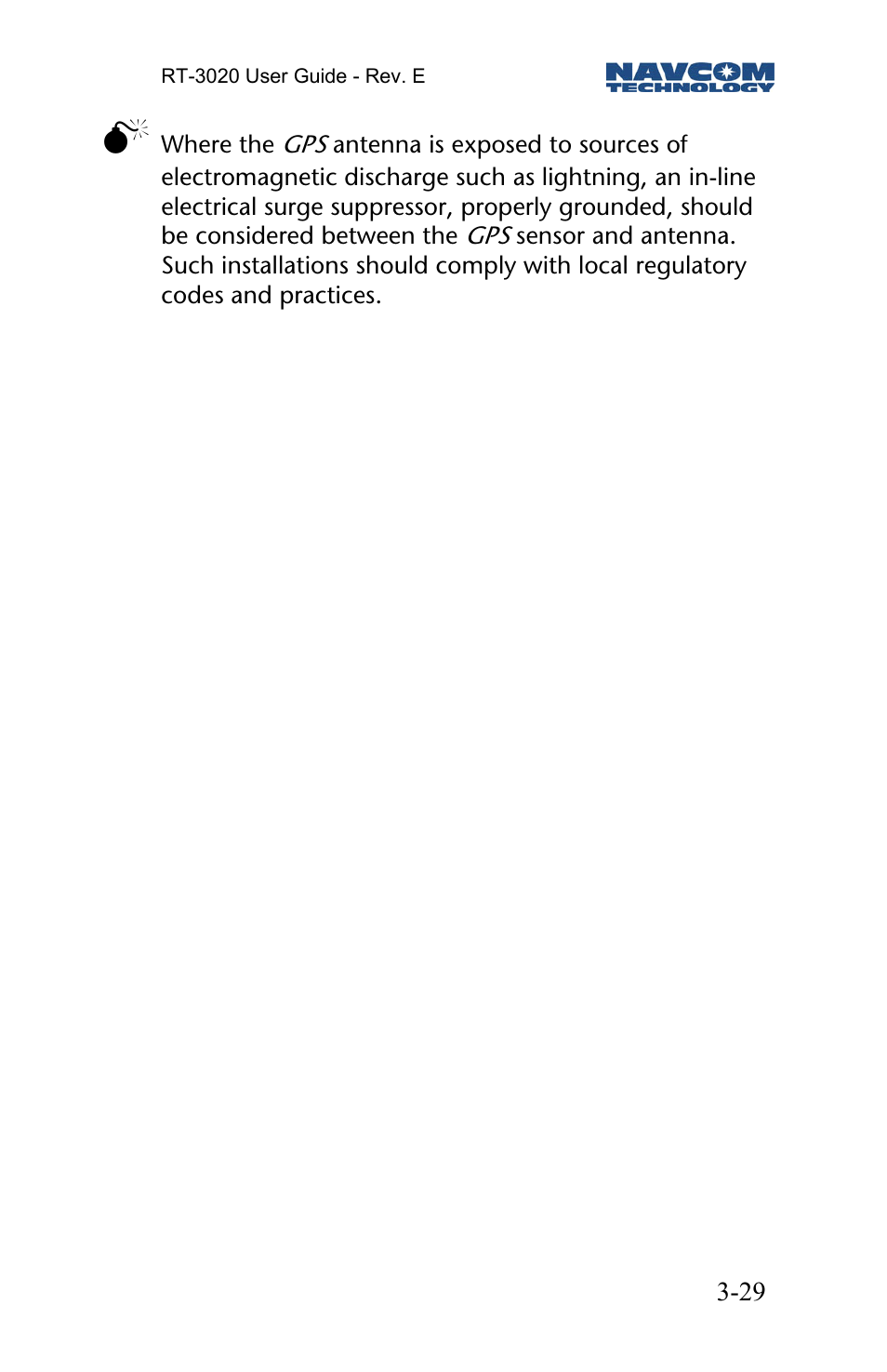 NavCom RT-3020 Rev.D User Manual | Page 31 / 61