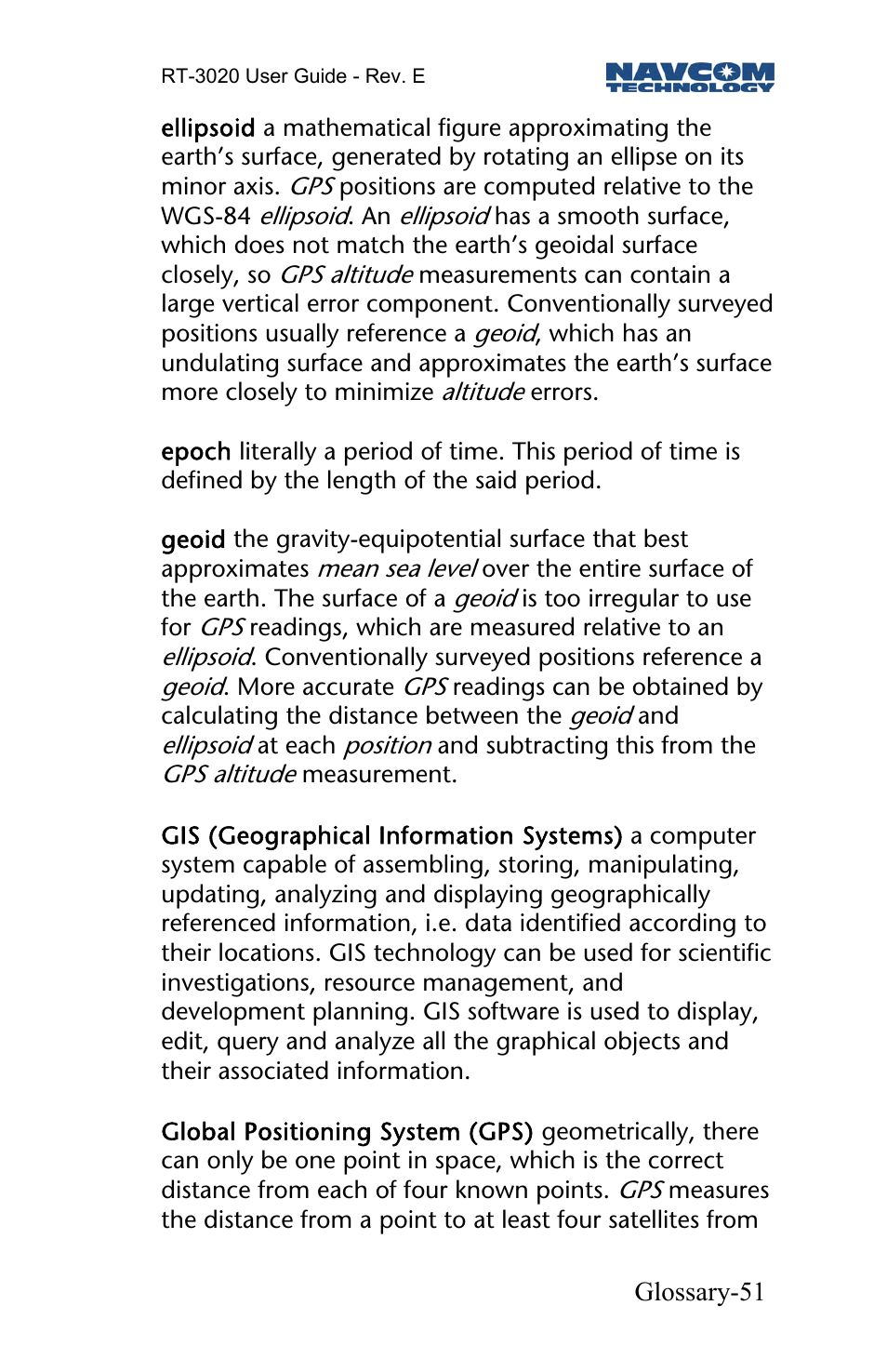 NavCom RT-3020 Rev.D User Manual | Page 53 / 61