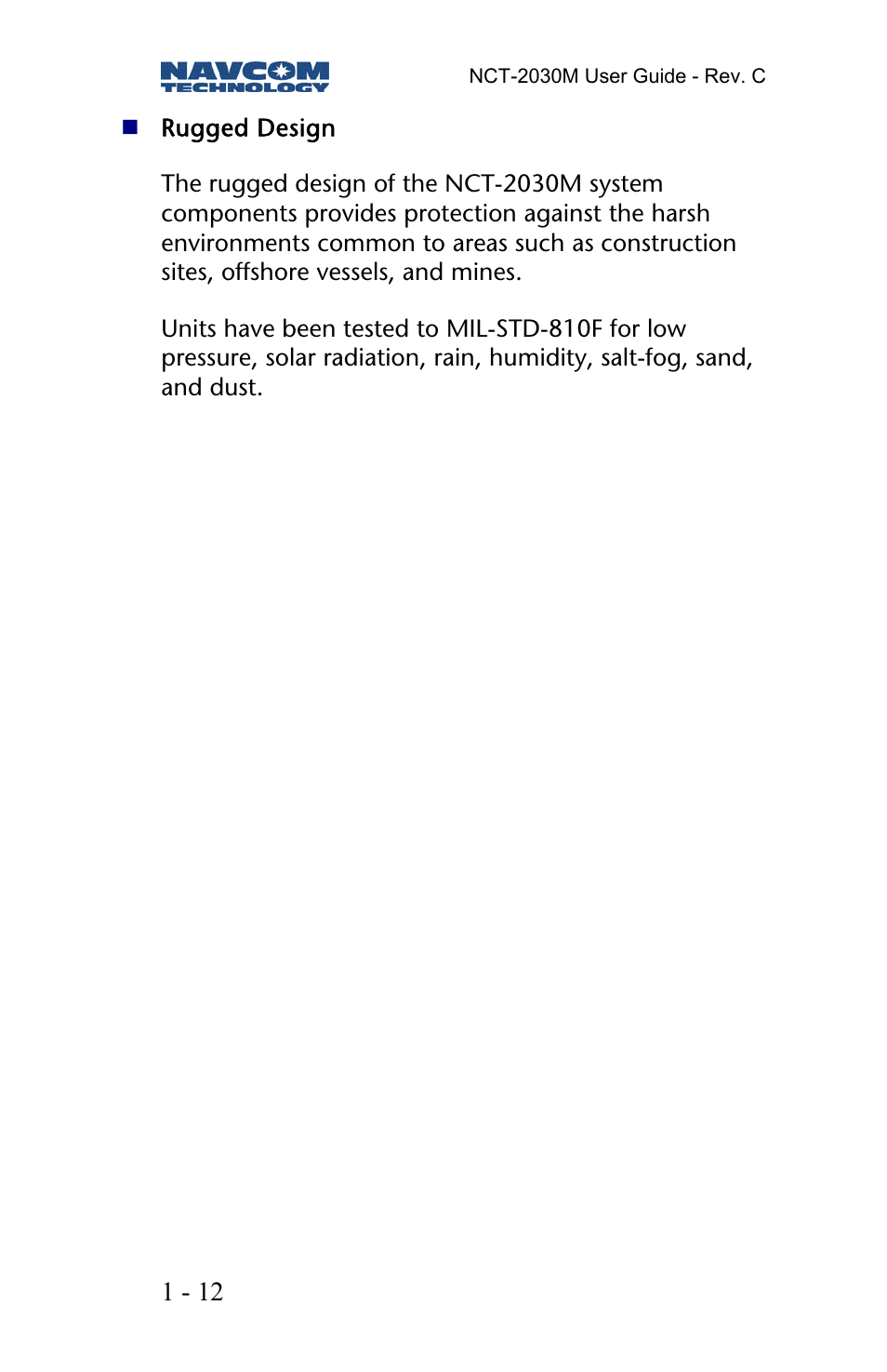 NavCom NCT-2030M Rev.C User Manual | Page 14 / 57