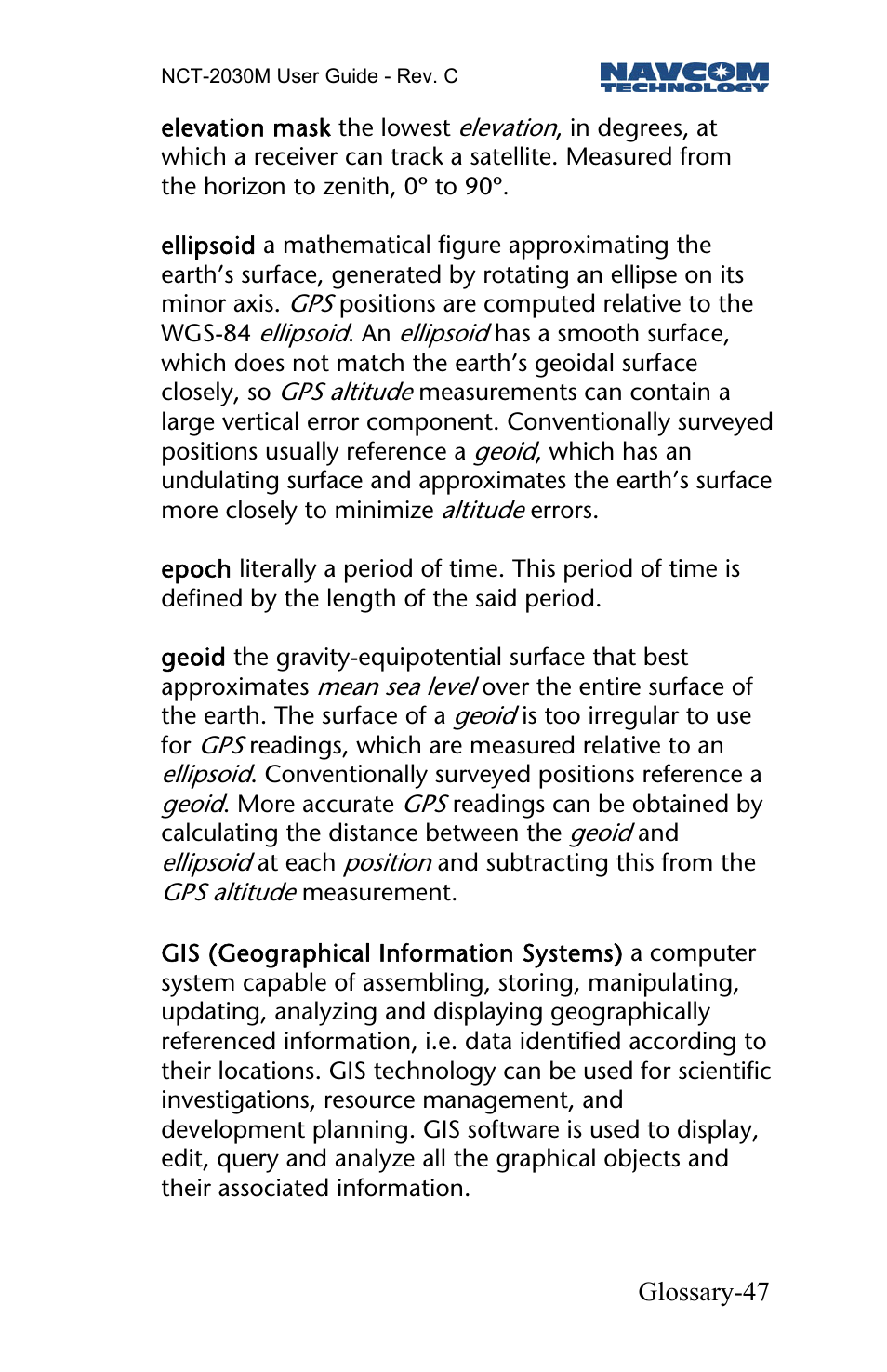 NavCom NCT-2030M Rev.C User Manual | Page 49 / 57
