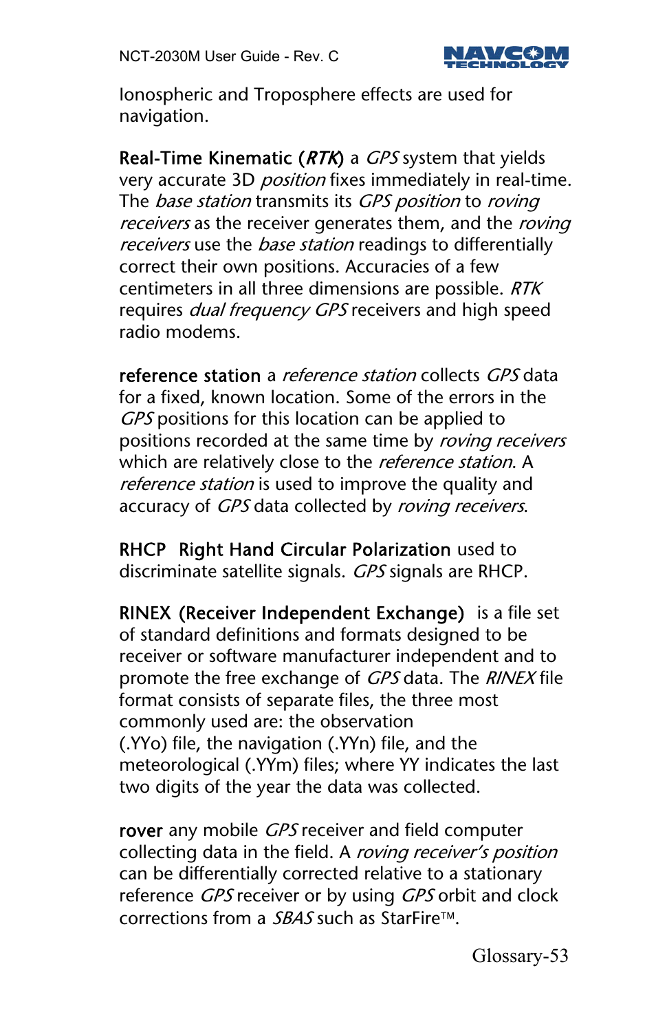 NavCom NCT-2030M Rev.C User Manual | Page 55 / 57