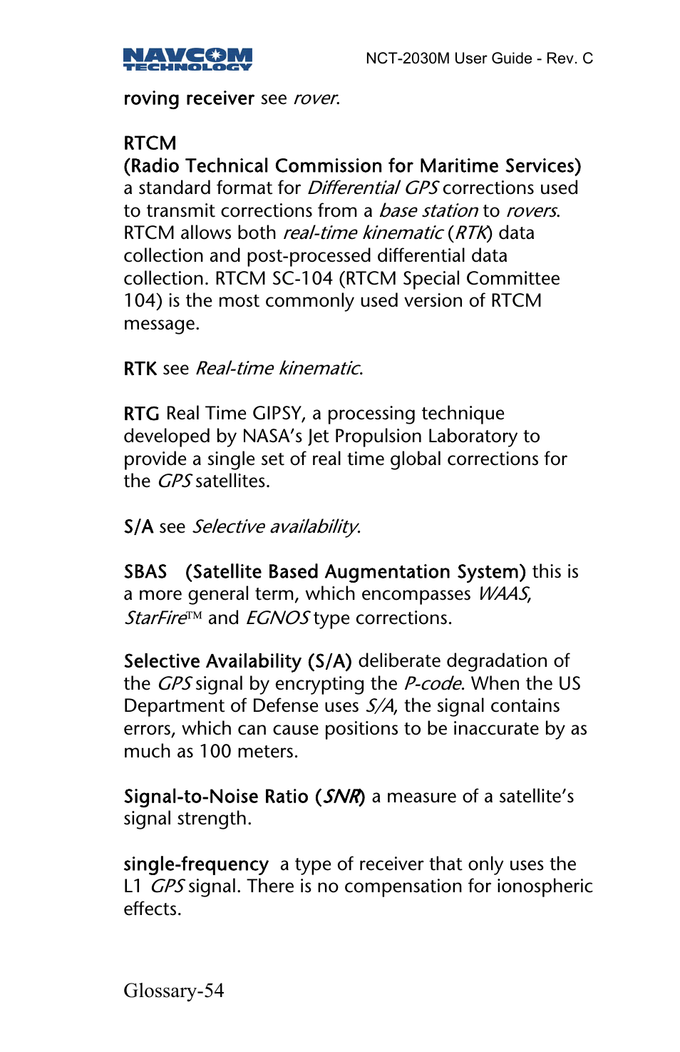 NavCom NCT-2030M Rev.C User Manual | Page 56 / 57